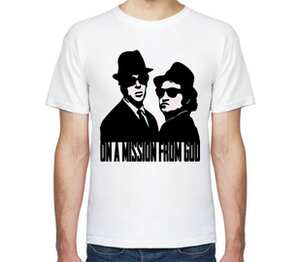 Братья Блюз (The Blues Brothers)  мужская футболка с коротким рукавом (цвет: белый)