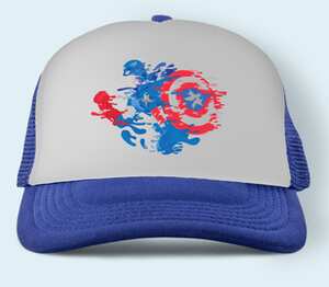 Капитан Америка бейсболка (цвет: синий)