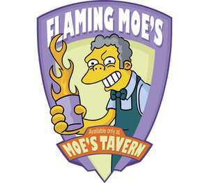 Таверна Мо (Симпсоны) / Moes tavern flaming moes подушка с пайетками (цвет: белый + зеленый)