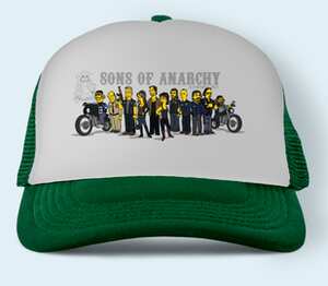Симпсоны - сыны анархии / Sons of anarchy бейсболка (цвет: зеленый)