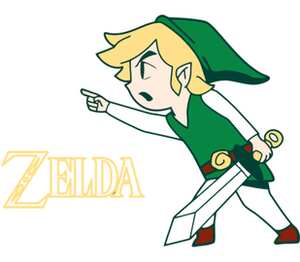 Link (Legend of Zelda) женская футболка с коротким рукавом (цвет: белый)