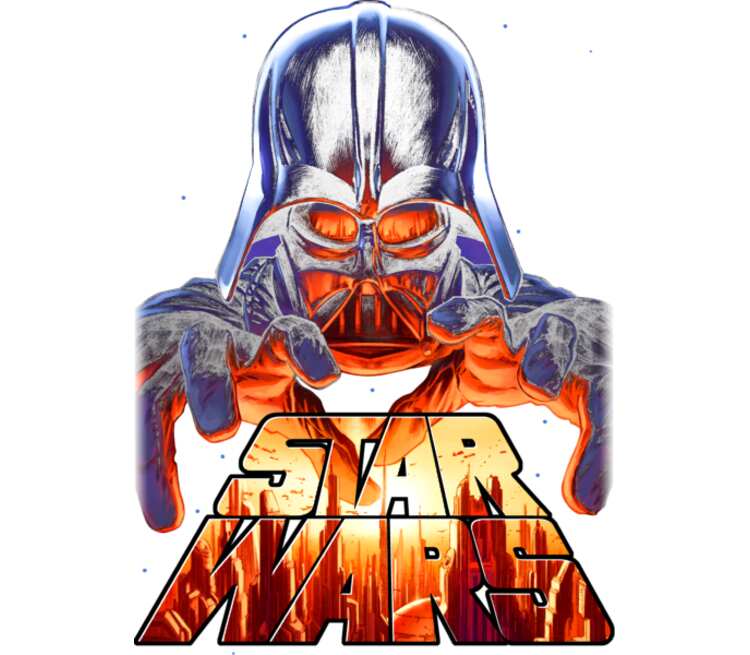 Star Wars кружка с кантом (цвет: белый + бордовый)