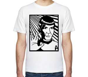 Спок (Star Trek) мужская футболка с коротким рукавом (цвет: белый)