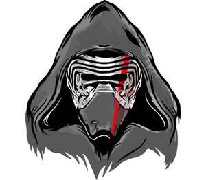 Kylo Ren (Star Wars) кружка с ложкой в ручке (цвет: белый + черный)