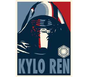 Kylo Ren (Star Wars) подушка с пайетками (цвет: белый + красный)