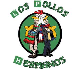 Los Pollos Hermanos кружка с ложкой в ручке (цвет: белый + желтый)