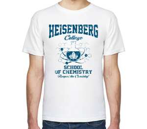 Heisenberg college мужская футболка с коротким рукавом (цвет: белый)