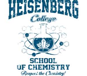 Heisenberg college мужская футболка с коротким рукавом (цвет: белый)