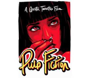 Pulp Fiction кружка с кантом (цвет: белый + бордовый)