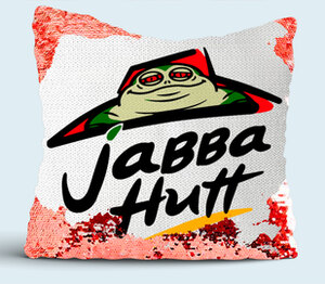 Джабба Хатт (Звездные Войны) подушка с пайетками (цвет: белый + красный)