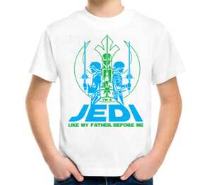 Джедай (Jedi) детская футболка с коротким рукавом (цвет: белый)
