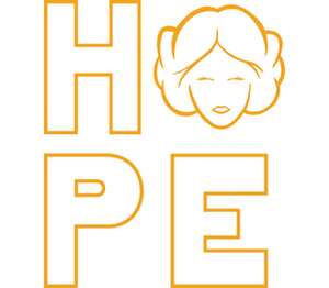 Hope (Star Wars) женская футболка с коротким рукавом (цвет: белый)