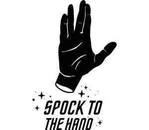 Spock to the Hand (Star Trek) детская футболка с коротким рукавом (цвет: белый)