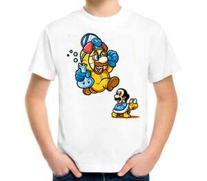 Breaking Bad x Mario детская футболка с коротким рукавом (цвет: белый)