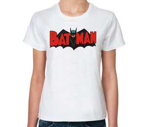 Бэтмен женская футболка с коротким рукавом (цвет: белый)