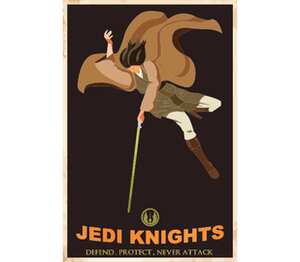Jedi Knights кружка с ручкой в виде лисы (цвет: белый + зеленый)
