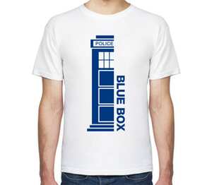 Тардис (Доктор Кто) мужская футболка с коротким рукавом (цвет: белый)