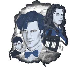 Доктор Кто (Doctor Who) коврик для мыши прямоугольный (цвет: белый)