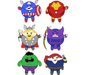 Супергерои Мстители кружка двухцветная (цвет: белый + черный)