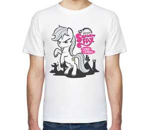 Пони (Властелин Колец) мужская футболка с коротким рукавом (цвет: белый)