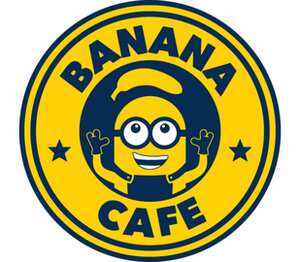 Banana Cafe (Minion) слюнявчик (цвет: белый + синий)