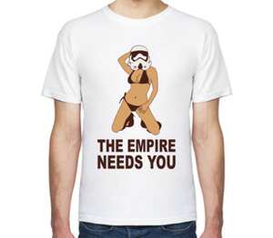 Empire Needs You мужская футболка с коротким рукавом (цвет: белый)