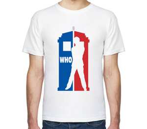 Доктор Кто (Doctor Who) мужская футболка с коротким рукавом (цвет: белый)