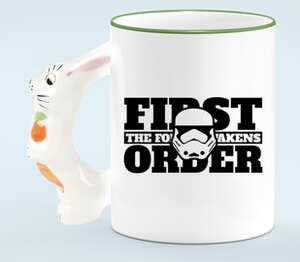 First Order (Star Wars) кружка с ручкой в виде зайца (цвет: белый + светло-зеленый)