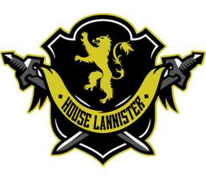 House Lannister кружка с кантом (цвет: белый + светло-зеленый)