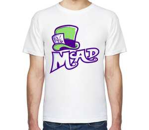Безумный Шляпник (Mad Hatter) мужская футболка с коротким рукавом (цвет: белый)