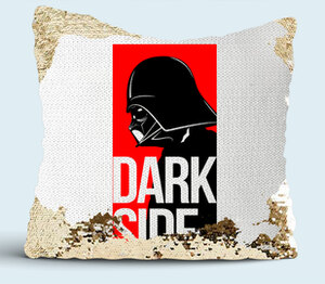 Darth Vader Dark Side подушка с пайетками (цвет: белый + золотой)