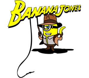 Банана Джонс кружка с кантом (цвет: белый + синий)