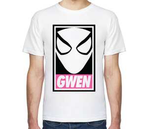 Гвен Стейси (Человек-паук) мужская футболка с коротким рукавом (цвет: белый)