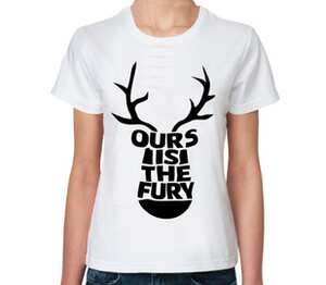 Нам ярость (Ours is the Fury) женская футболка с коротким рукавом (цвет: белый)