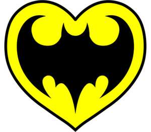 Я люблю Бэтмена кружка с кантом (цвет: белый + черный)