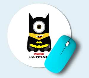 Minion Batman                         коврик для мыши круглый (цвет: белый)