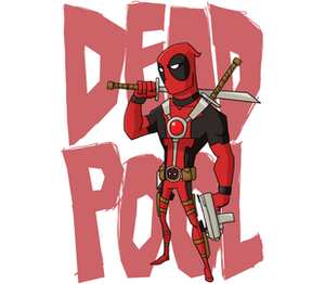 Deadpool детская футболка с коротким рукавом (цвет: белый)