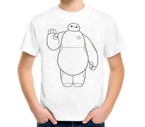 Baymax (Город героев) детская футболка с коротким рукавом (цвет: белый)
