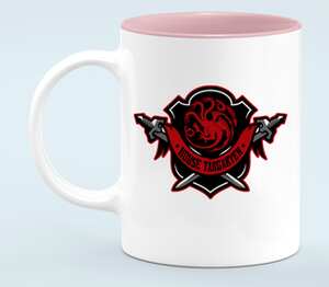 House Targaryen кружка хамелеон двухцветная (цвет: белый + розовый)
