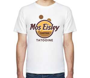 Mos Eisley (Tatooine) мужская футболка с коротким рукавом (цвет: белый)