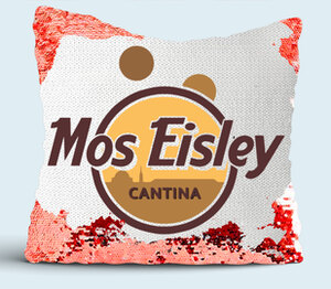 Mos Eisley (Tatooine) подушка с пайетками (цвет: белый + красный)