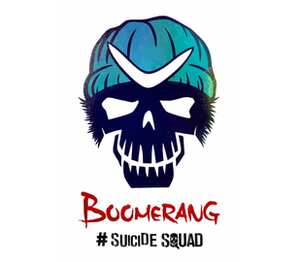 Бумеранг, Отряд самоубийц (Boomerang, suicide squad) кружка двухцветная (цвет: белый + бордовый)