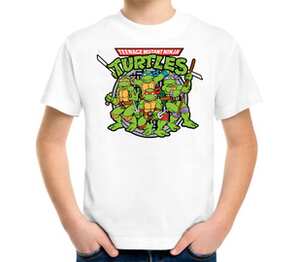 Черепашки ниндзя (teenage mutant ninja turtles) детская футболка с коротким рукавом (цвет: белый)