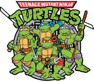 Черепашки ниндзя (teenage mutant ninja turtles) подушка с пайетками (цвет: белый + зеленый)