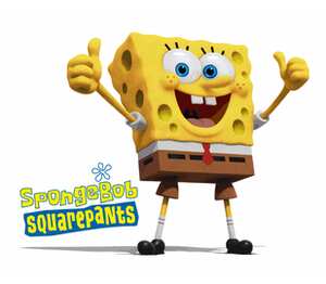 Губка Боб квадратные штаны (SpongeBob SquarePants) кружка двухцветная (цвет: белый + голубой)