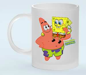 Губка Боб и Патрик (SpongeBob SquarePants) кружка матовая (цвет: матовый)