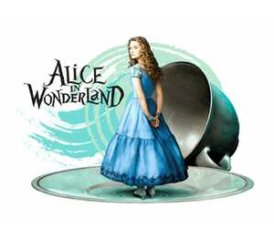 Алиса в стране чудес (Alice in wonderland) кружка с ручкой в виде зебры (цвет: белый + черный)