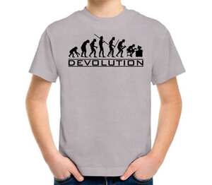 Деволюция программиста / Devolution детская футболка с коротким рукавом (цвет: серый меланж)