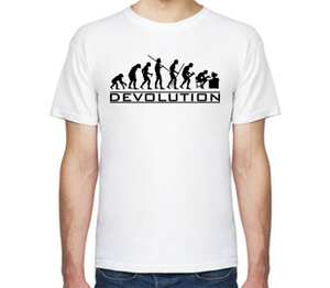 Деволюция программиста / Devolution мужская футболка с коротким рукавом (цвет: белый)