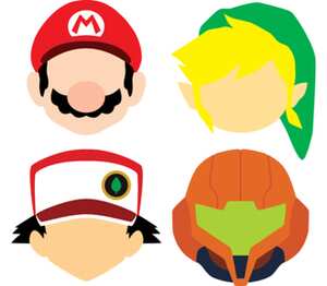 Герои 8-бит (Покемон, Марио, Линк, Зельда) детская футболка с коротким рукавом (цвет: белый)